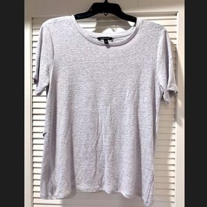 Banana Republic Gray Linen Split Back Top